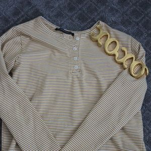 brandy button yellow long sleeve